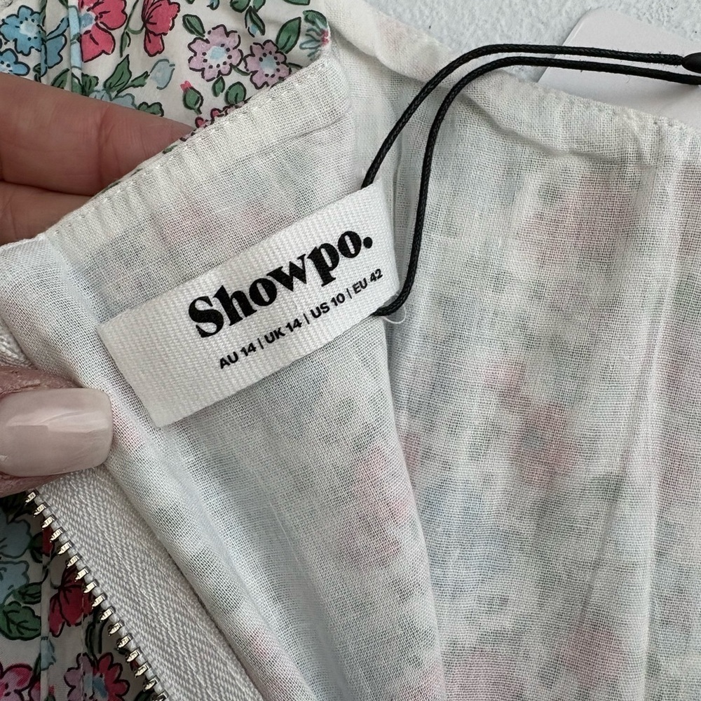 Showpo Pink and Red Smocked Crop Tank Top - Picture 4 of 5